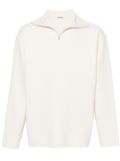 Auralee zip-up Milano-knit jumper - Neutrals