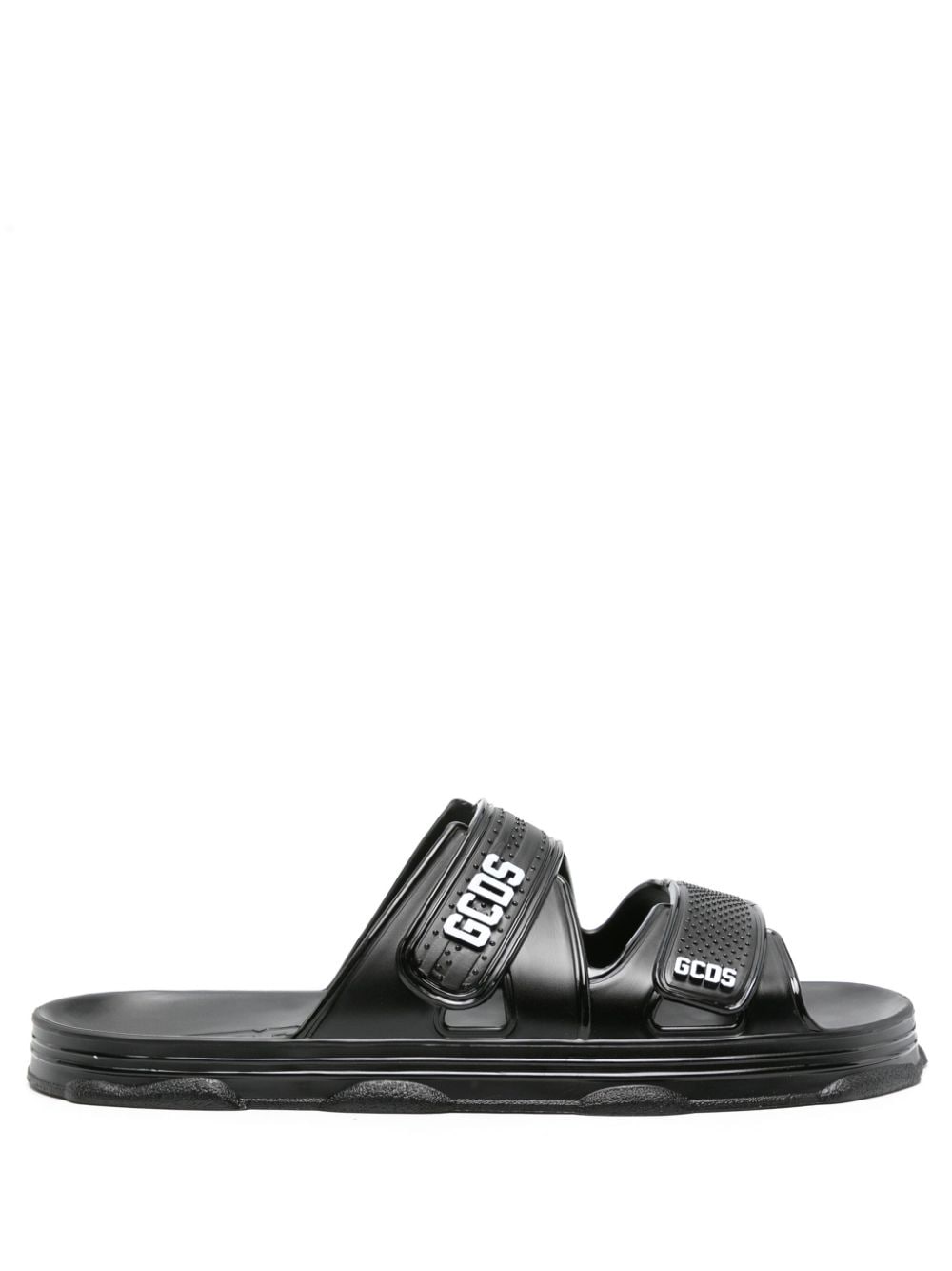 Shop Gcds Logo-print Slides In Black