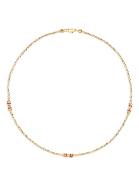 Officina Bernardi 18kt yellow gold ruby Moon necklace