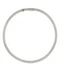 Officina Bernardi 18kt white gold Enigma emerald and diamond necklace - Silver