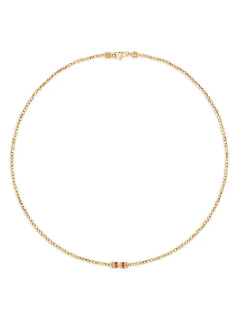 Officina Bernardi 18kt yellow gold Moon ruby necklace
