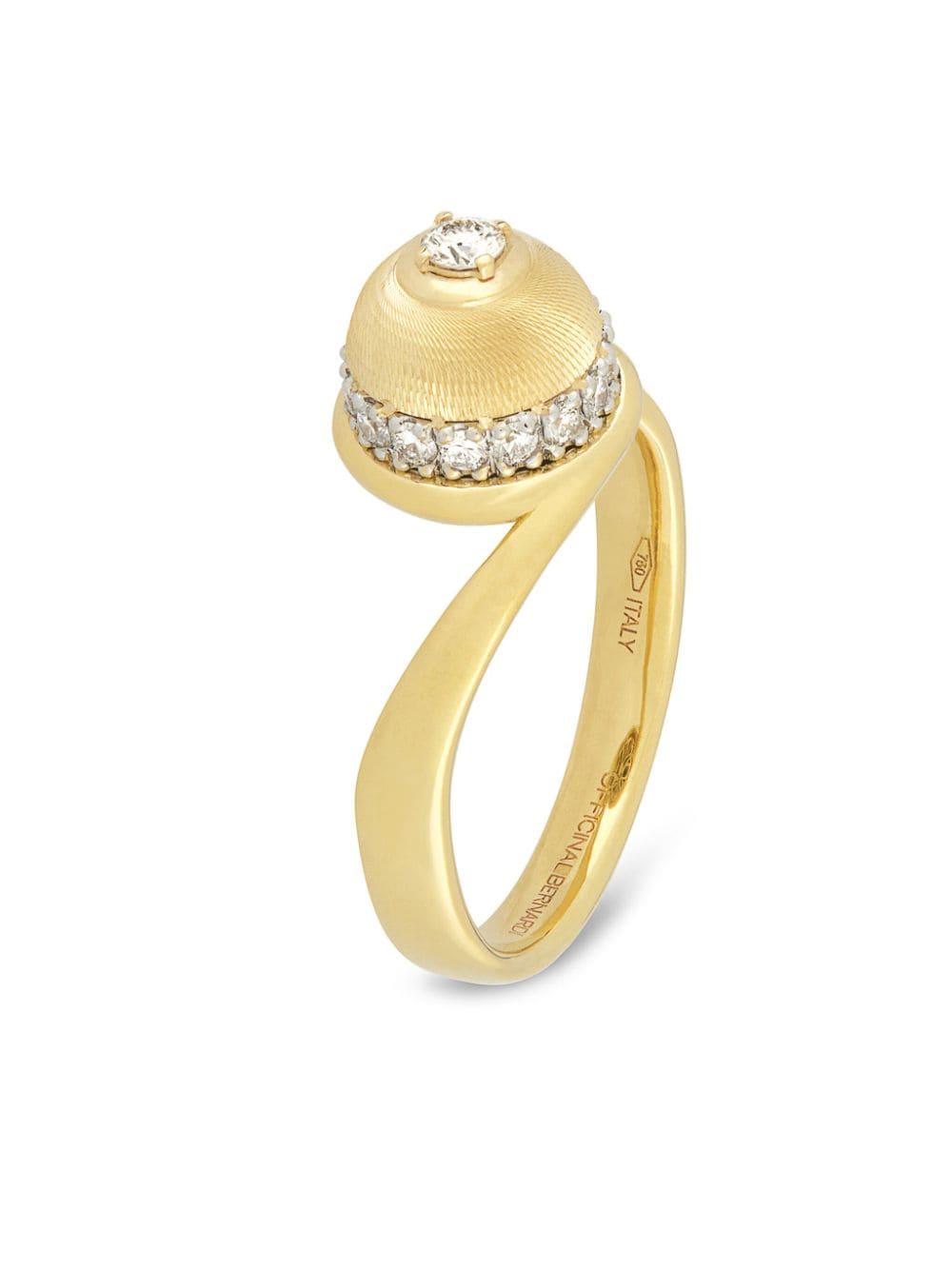 Officina Bernardi 18kt Yellow Gold Empire Diamond Ring