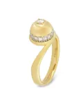 Officina Bernardi 18kt yellow gold Empire diamond ring