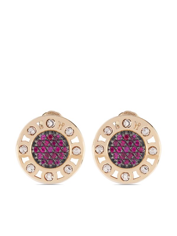 White gold ruby on sale earrings