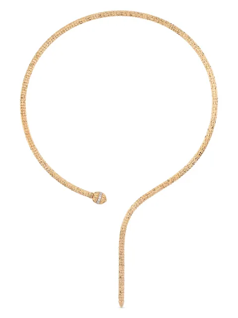 Officina Bernardi 18kt yellow gold Ophidia Y diamond necklace