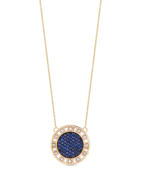 Officina Bernardi 18kt yellow gold large SenzaTempo sapphire and diamond necklace