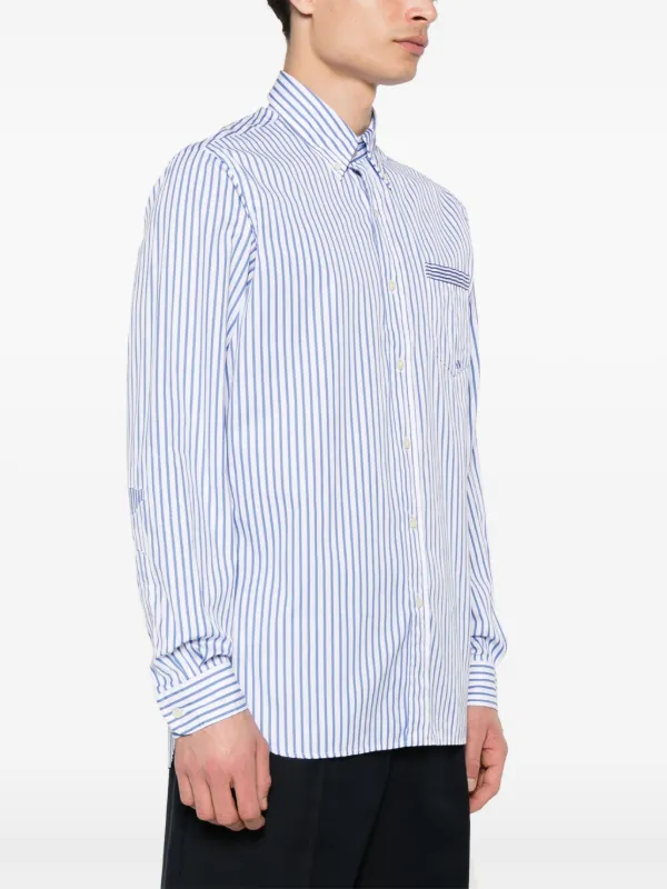 現行 POLO RALPH LAUREN パッチワーク ストライプ ウール