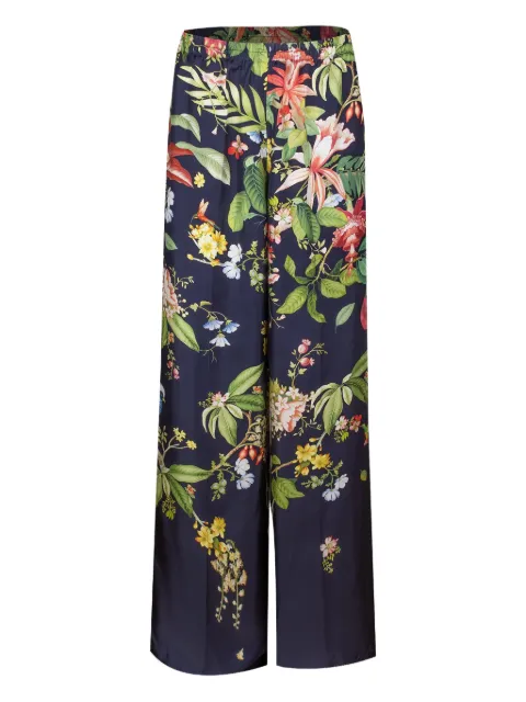 Oscar de la Renta floral-print trousers