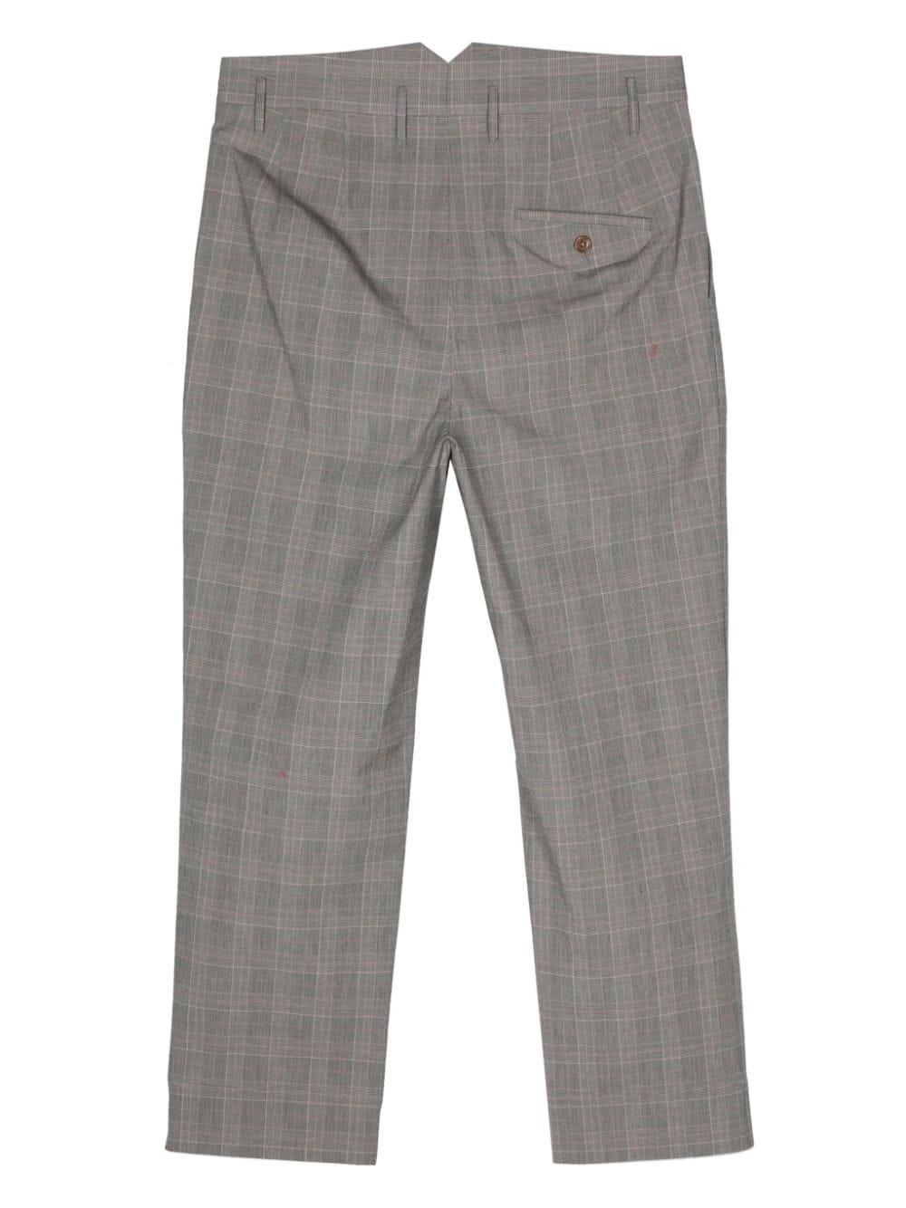Shop Vivienne Westwood Prince-of-wales-check Cropped Trousers In Grey