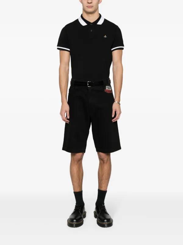 Vivienne Westwood embroidered-Orb Cotton Polo Shirt | Black