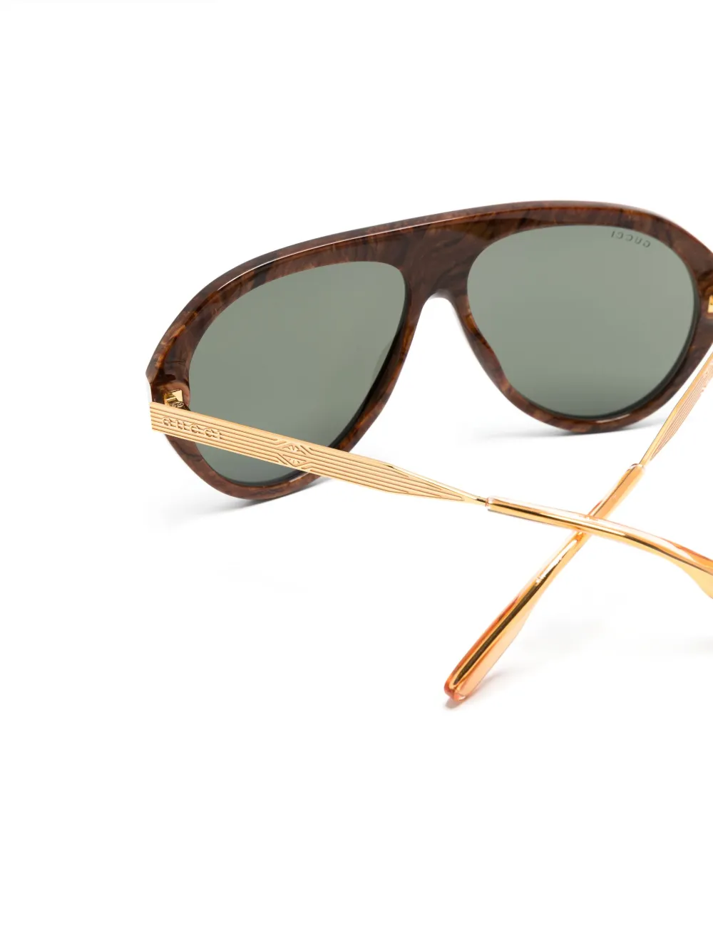 Gucci Eyewear Zonnebril met piloten montuur Zwart