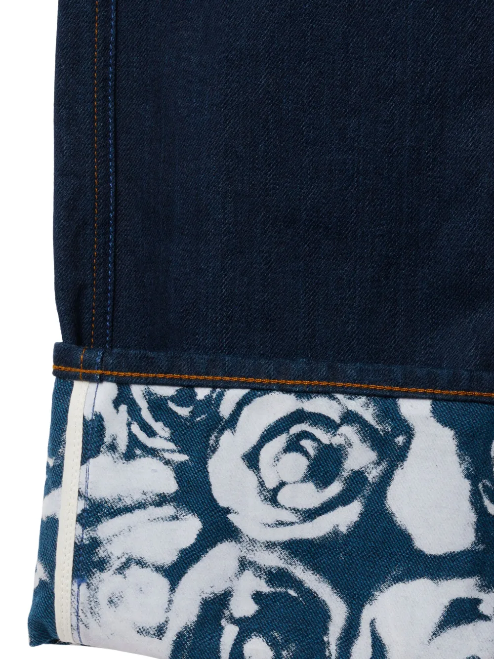 Burberry Jeans met roosprint Blauw