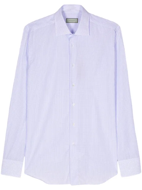 Canali checked cotton shirt