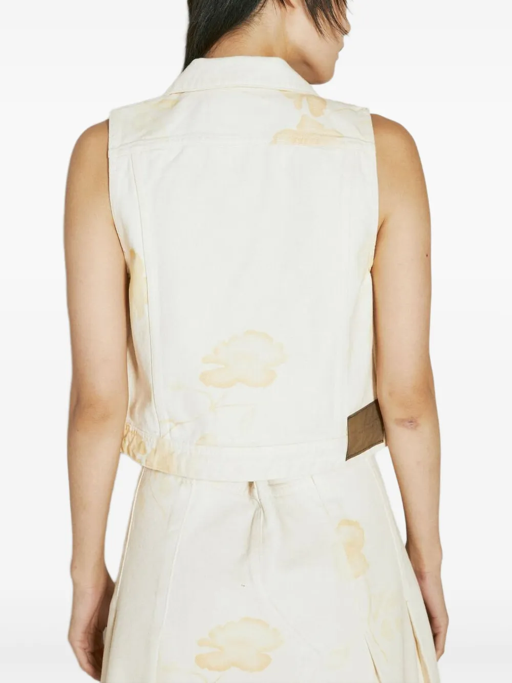 OUR LEGACY Denim gilet met rits Beige