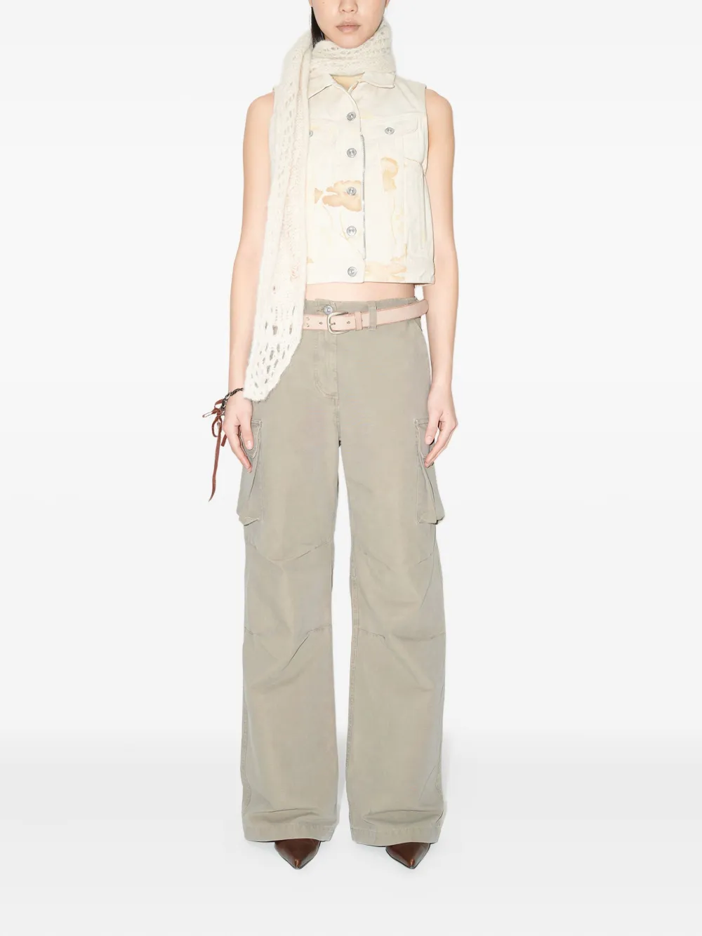 OUR LEGACY Zip-up Denim Vest in Neutrals, view 2