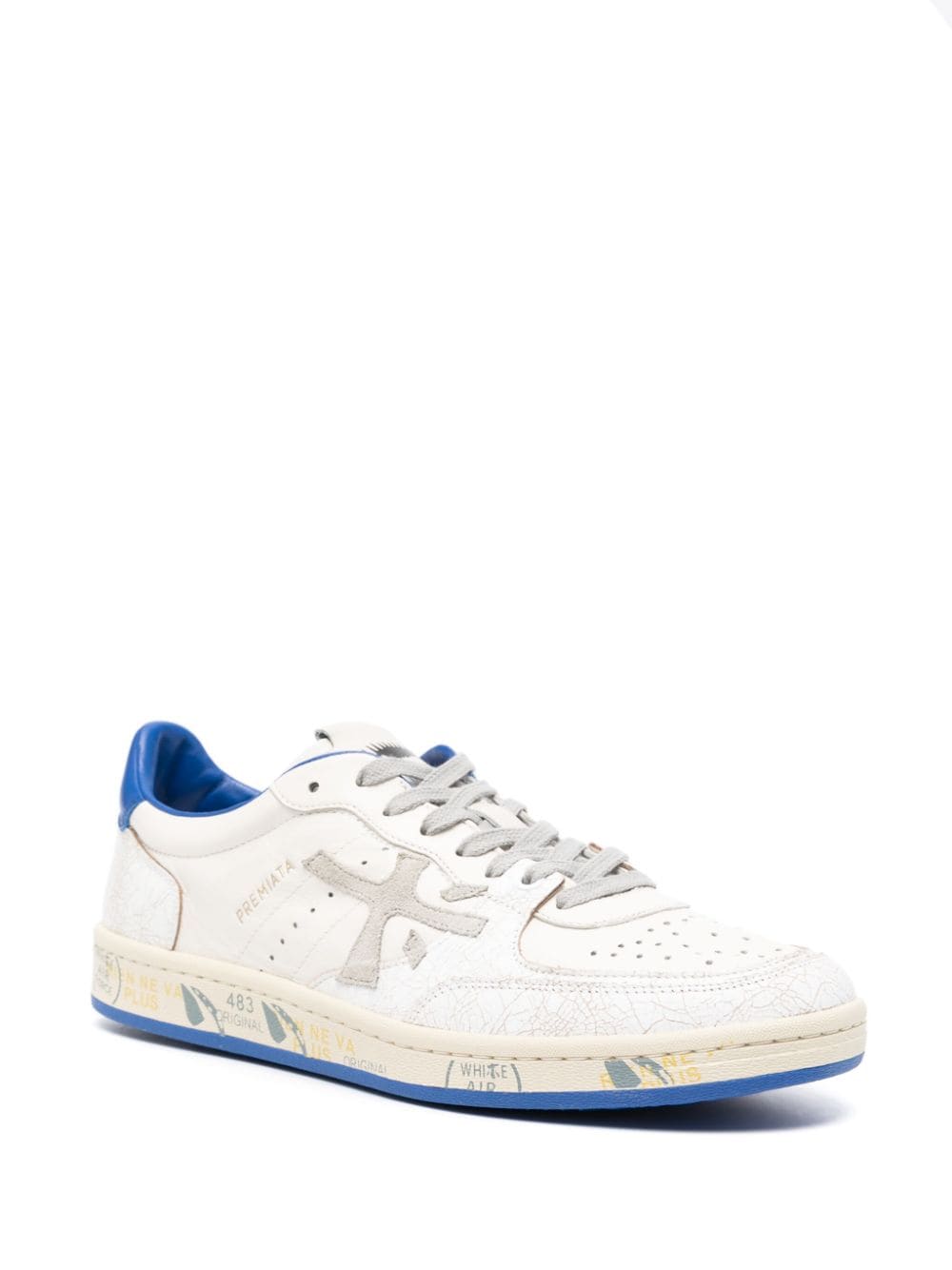 Shop Premiata Clay Low-top Leather Sneakers In Neutrals