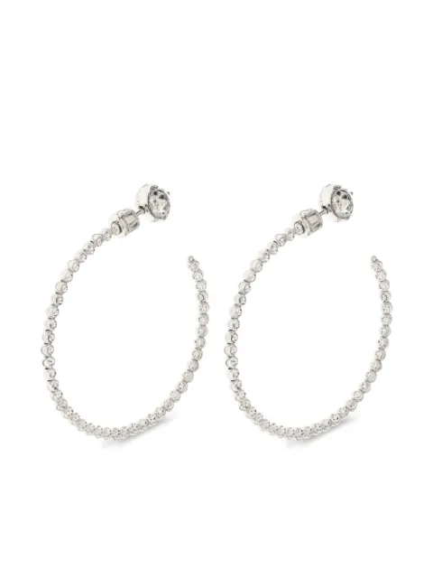 Officina Bernardi 18kt white gold Moon diamond large hoop earrings