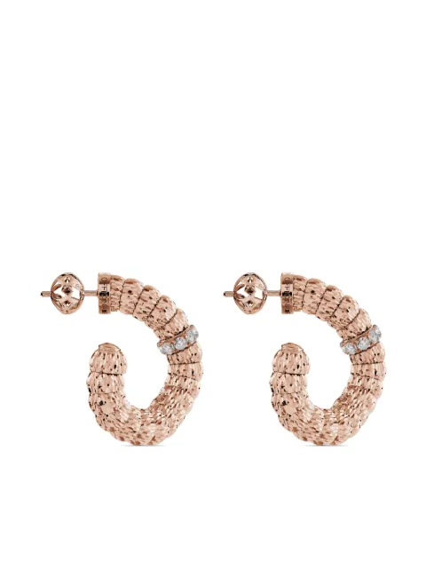 Officina Bernardi 18kt rose gold Enigma diamond hoop earrings