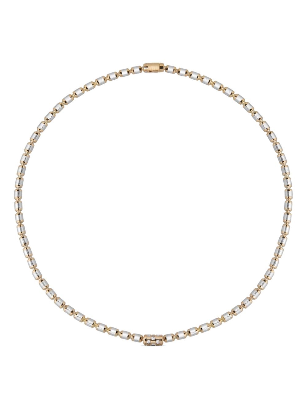Shop Officina Bernardi 18kt White And Yellow Gold Lumen Diamond Necklace