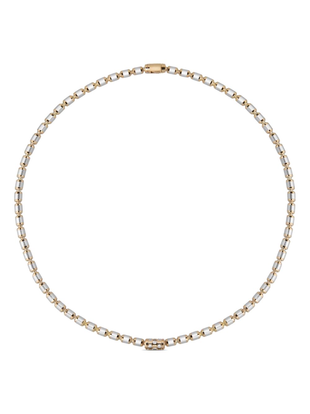 Officina Bernardi 18kt white and yellow gold Lumen diamond necklace