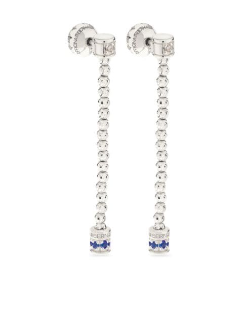 Officina Bernardi 18kt white gold Moon sapphire and diamond drop earrings