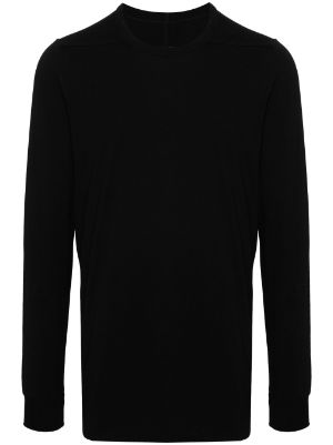 Mens Longline Long Sleeve T-shirt/mens Asymmetric Cotton T-shirt