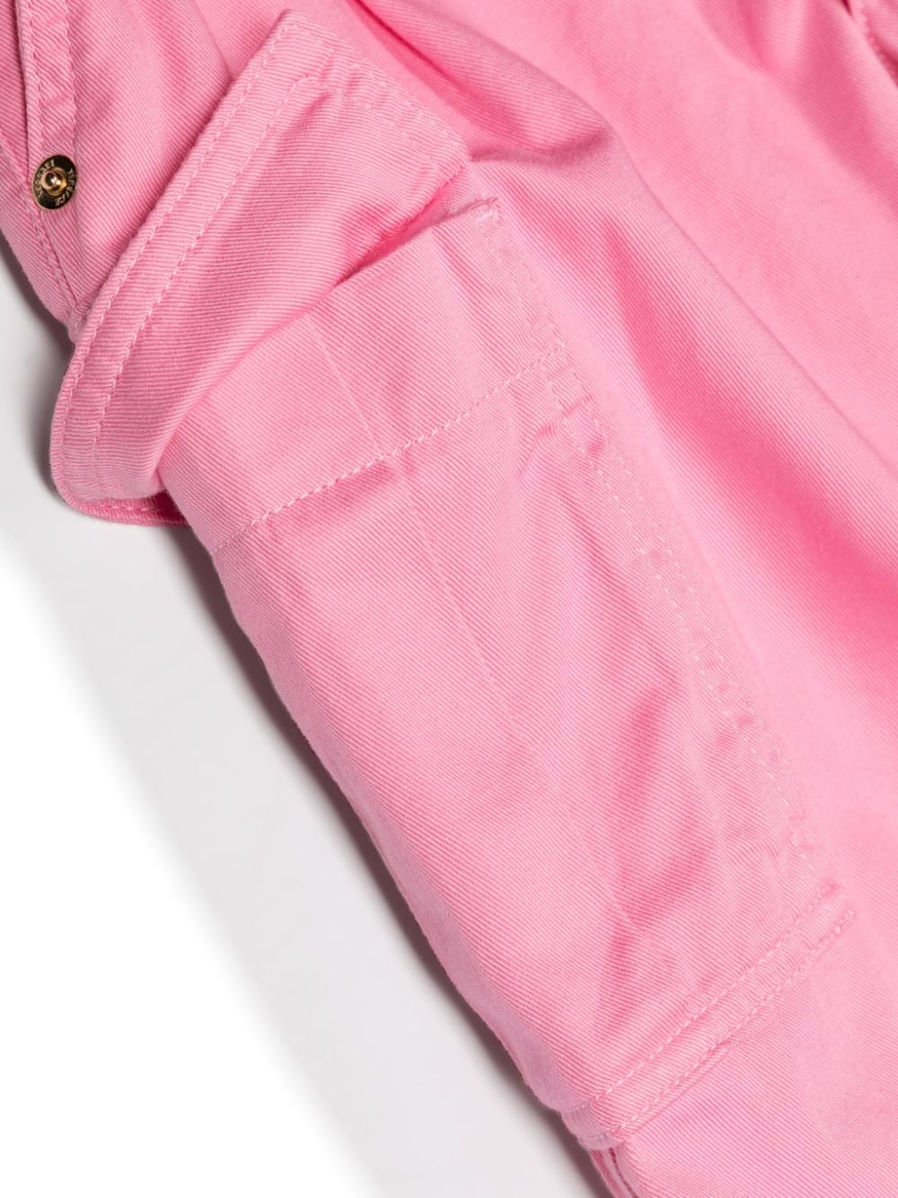 Shop Versace Tapered Cargo Trousers In Pink