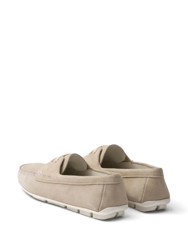 【Prada】スエード drivingシューズ Prada スエード ドライビングシューズ | ニュートラル | FARFETCH JP