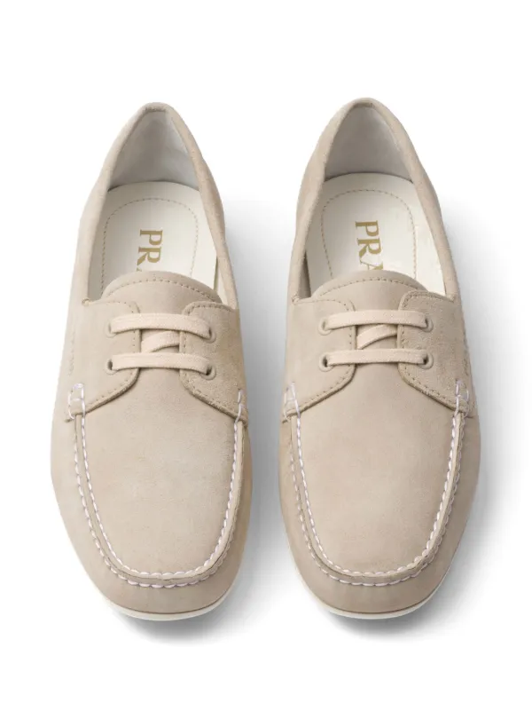 ★PRADA★スエード ドライビングシューズ Prada スエード ドライビングシューズ | ニュートラル | FARFETCH JP