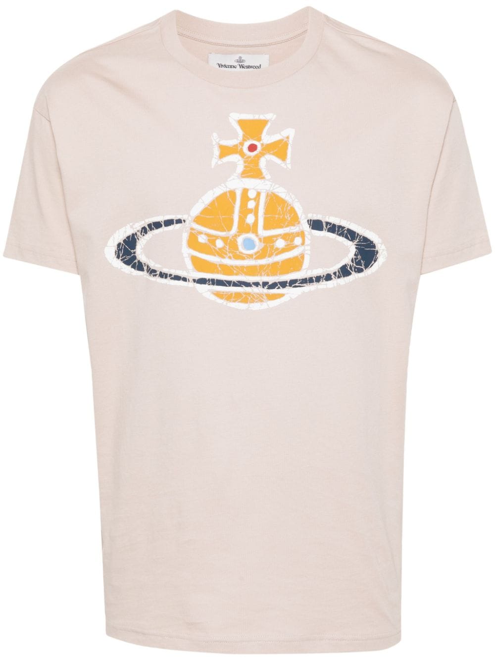 Vivienne Westwood Katoenen T-shirt met logoprint Beige
