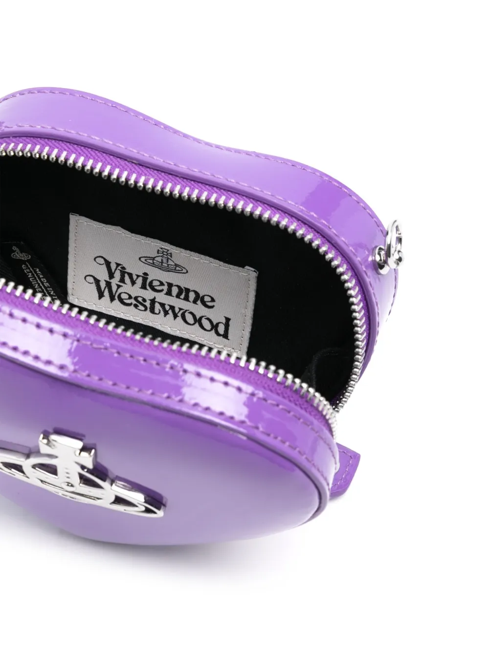 Shop Vivienne Westwood Louise Heart Cross Body Bag In Violett