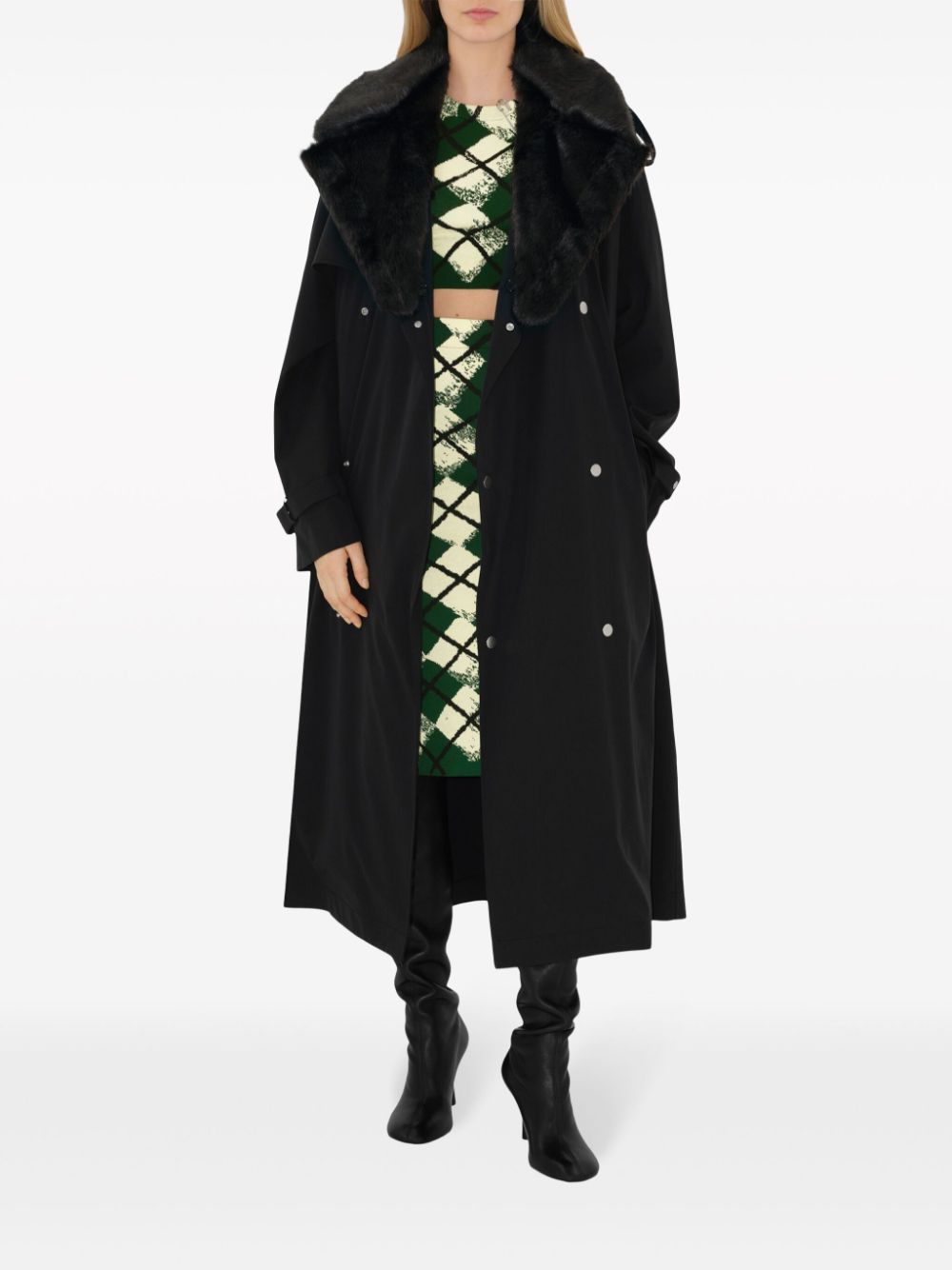 Burberry Kennington trenchcoat met ceintuur - Zwart