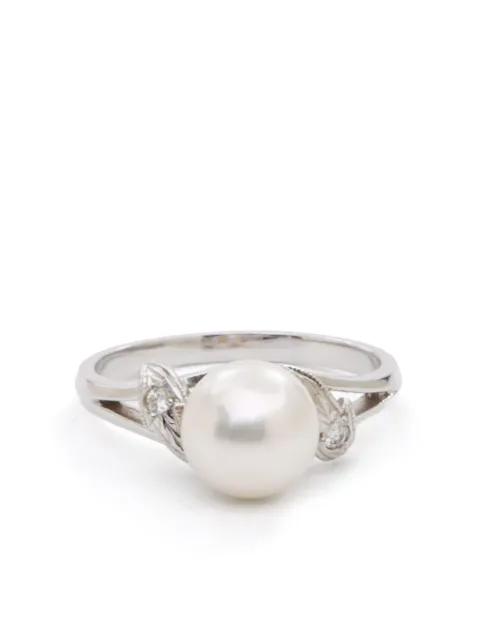 Mikimoto anillo Akoya en oro blanco de 18kt