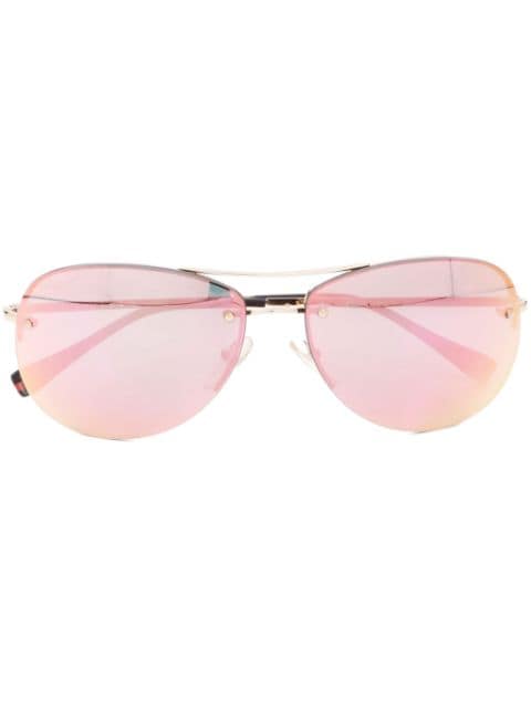 Prada Pre-Owned lunettes de soleil tintées à monture ronde