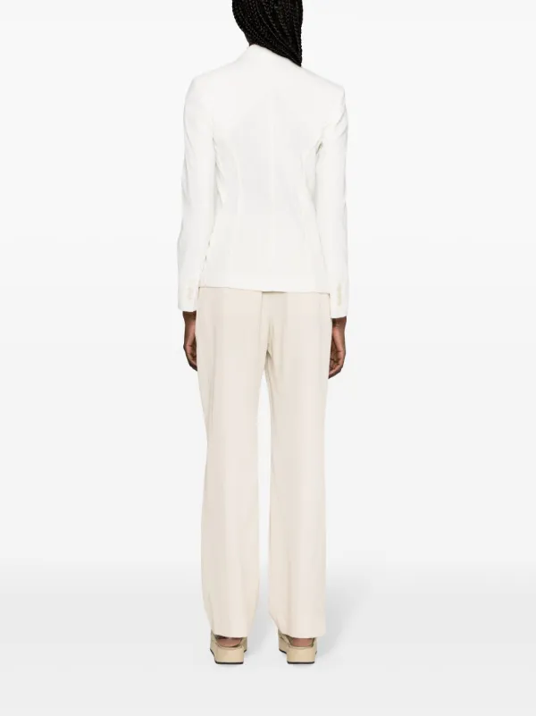 PINKO Ghera linen-blend Blazer | White | FARFETCH JO