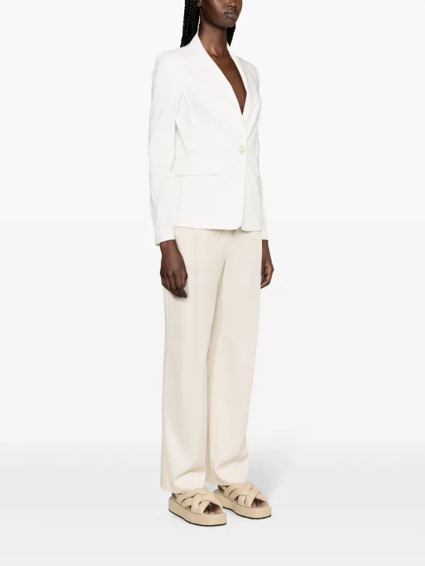 PINKO Ghera linen-blend Blazer | White | FARFETCH JO