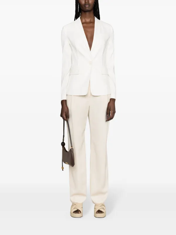 PINKO Ghera linen-blend Blazer | White | FARFETCH JO
