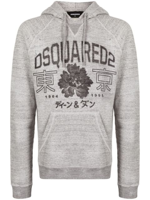 DSQUARED2 graphic-print cotton hoodie Men