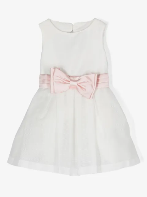 AMAYA bow-detail pleated dress