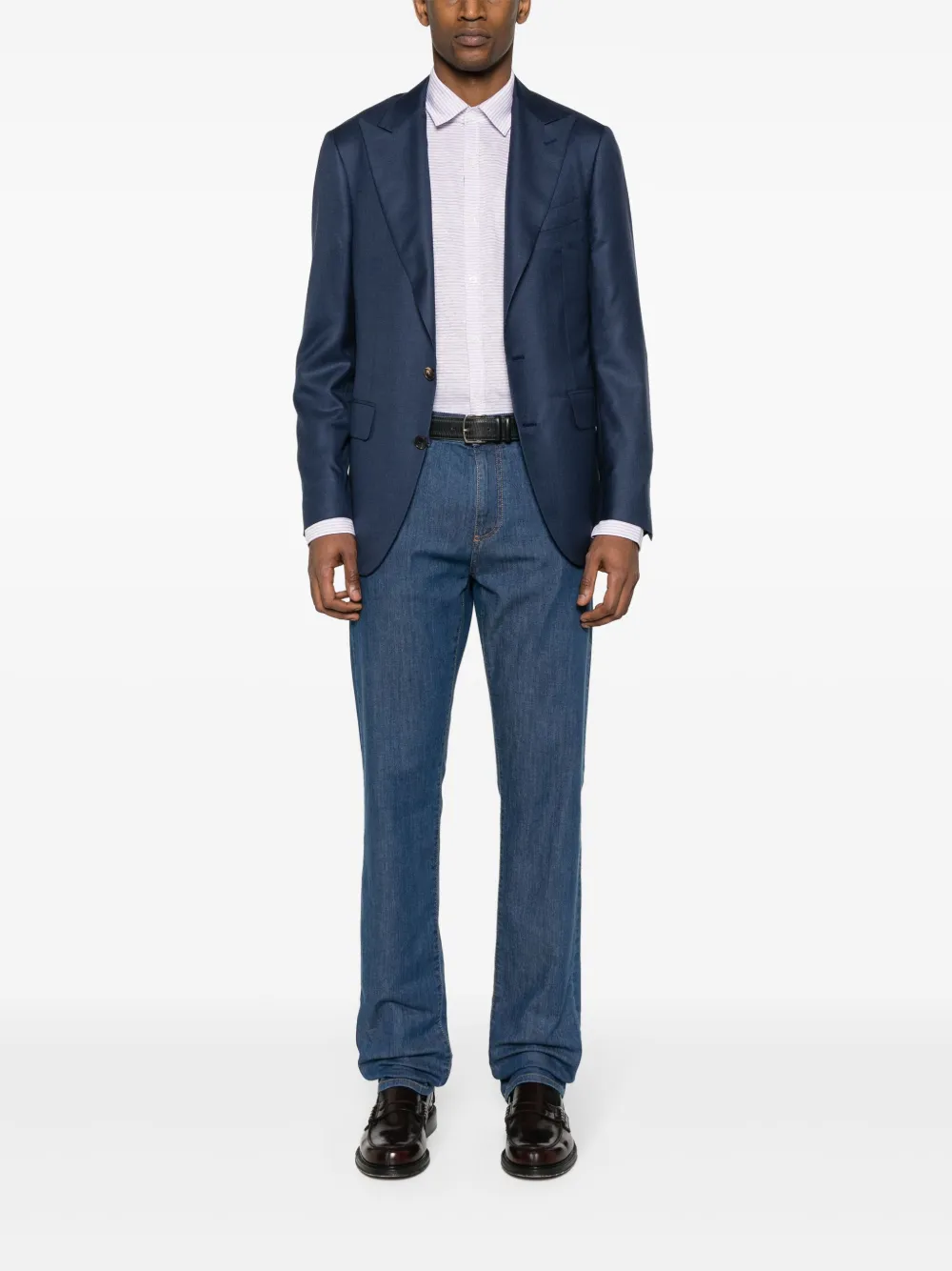 Canali Blazer van kasjmiermix - Blauw