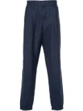 Canali chambray wool-blend trousers - Blue