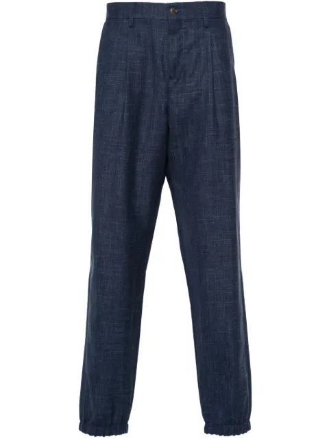 Canali chambray wool-blend trousers