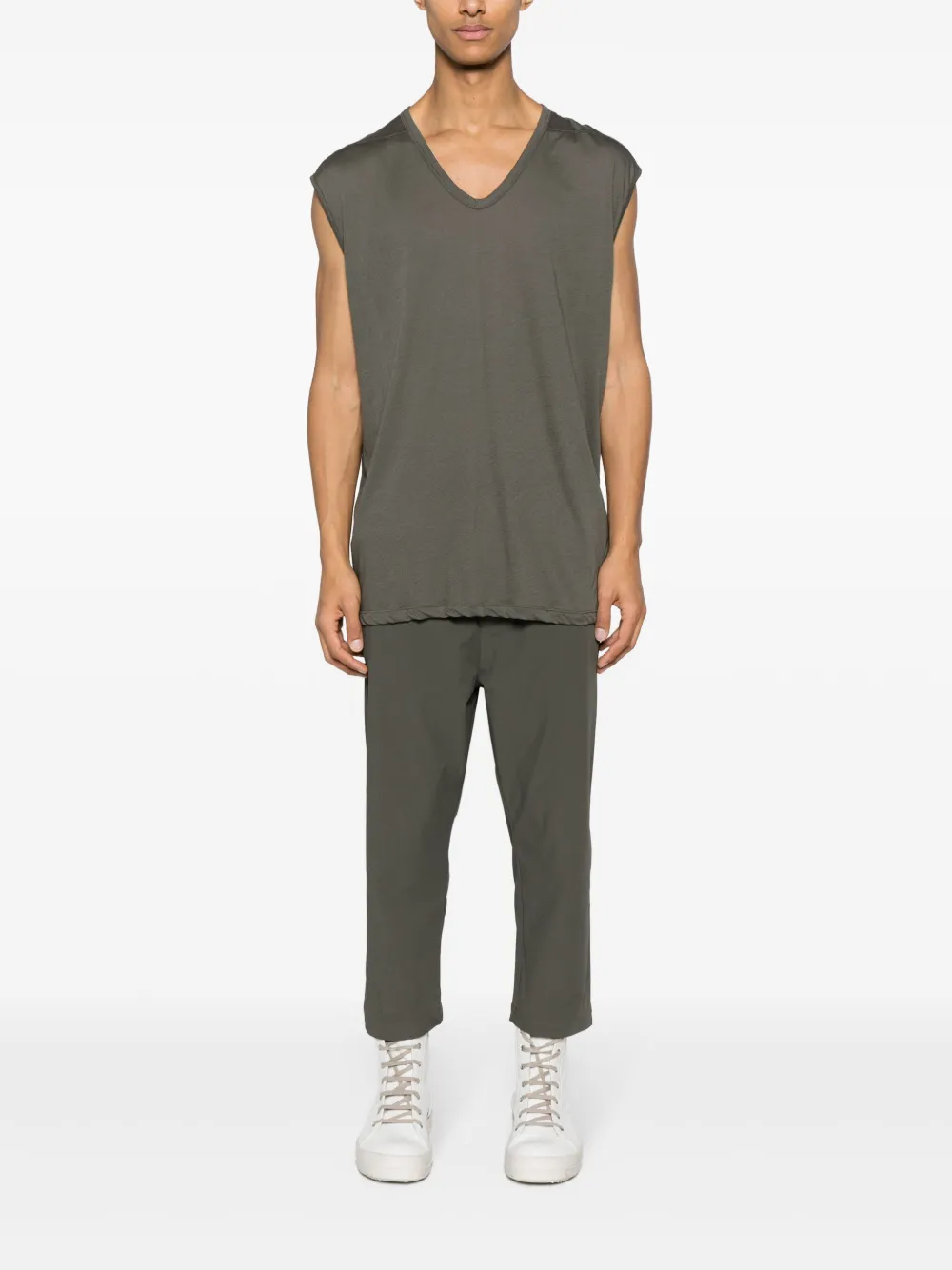 Thom Krom loose-leg cropped trousers - Groen