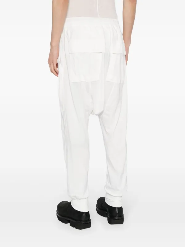 関送込【RICK OWENS】DRKSHDW スウェットパンツ ホワイト Rick Owens DRKSHDW Creatch Cargo Drawstring Pants Oyster