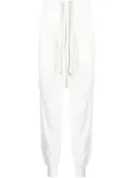 Rick Owens DRKSHDW drop-crotch cotton track pants - White