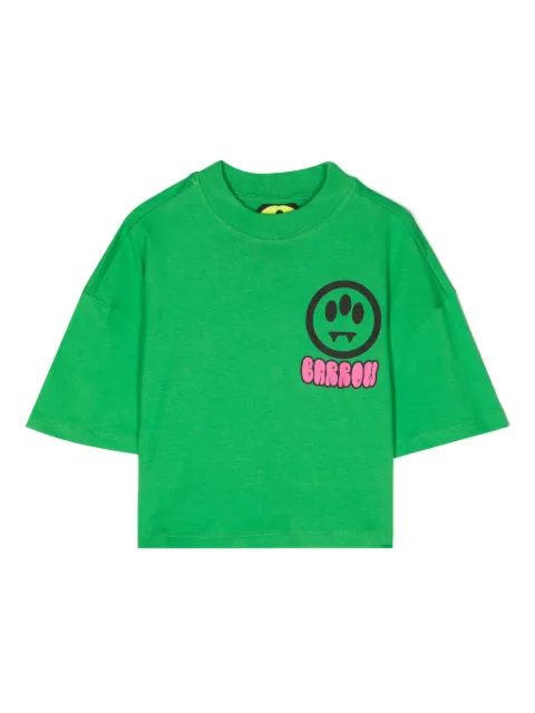 Barrow kids logo-print cotton crop top
