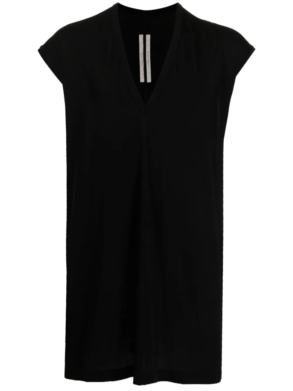 Rick Owens Deep V-neck T-shirt In Black