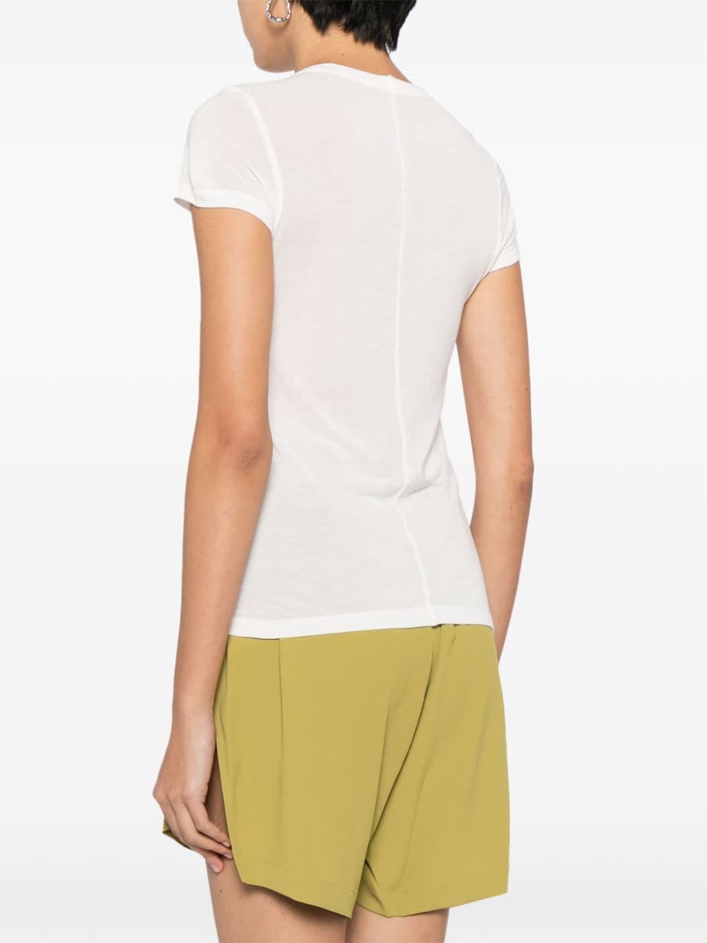 Shop Rick Owens Crew-neck Short-sleeved T-shirt In White
