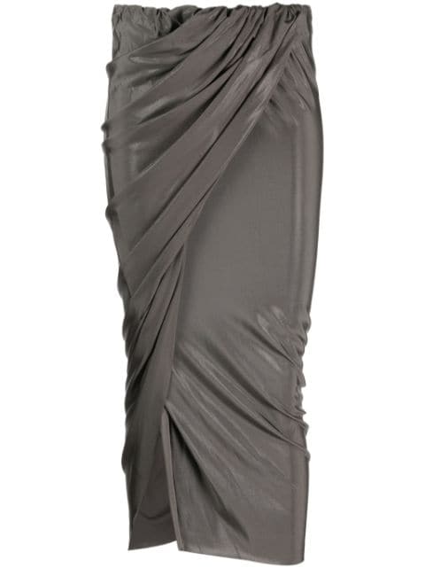 Rick Owens Lilies high-waisted draped skirt