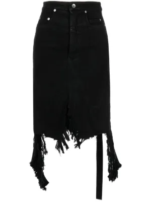 【RICK OWENS】DRKSHDW ラップアラウンドデニムスカート RICK OWENS】DRKSHDW ラップアラウンドデニムスカート (RICK